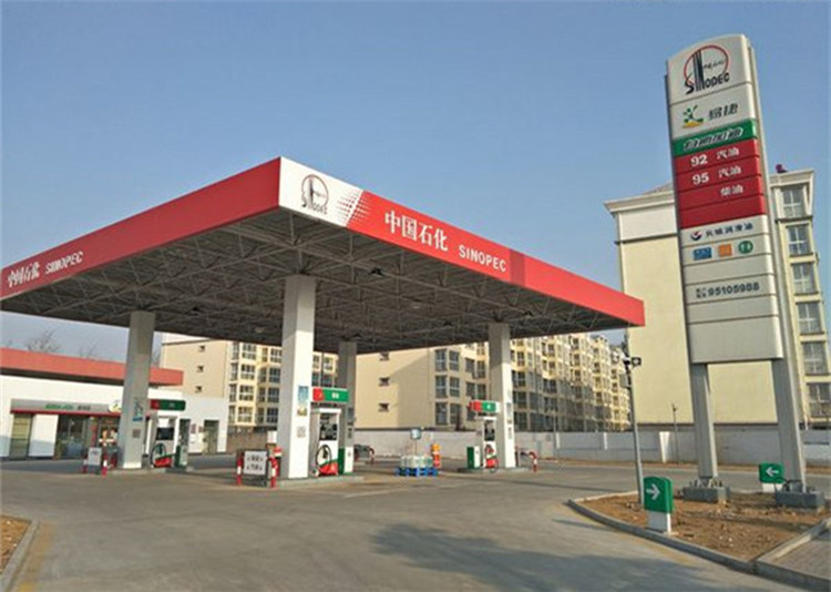 惠州加油站钢结构网架案例2