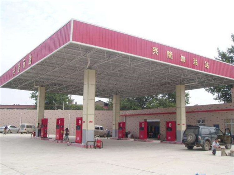 惠州加油站钢结构网架案例9
