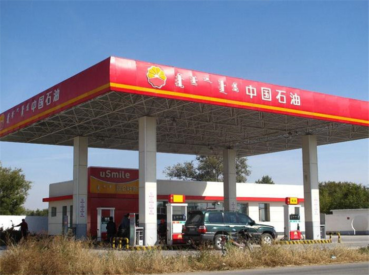 惠州加油站钢结构网架案例1